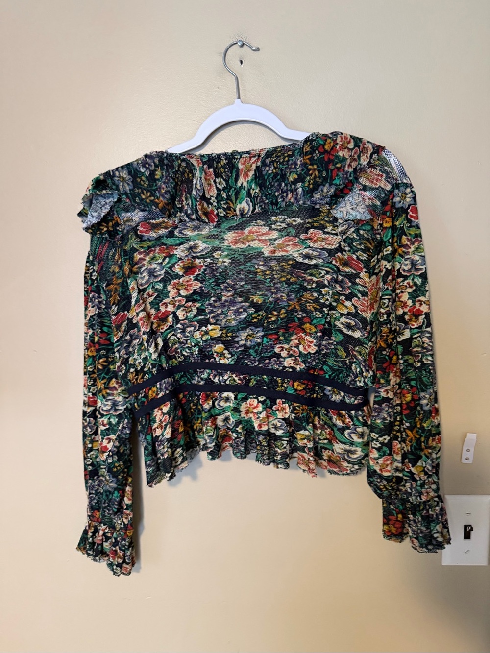 Free People Rudi Floral Ruffle Crop Top - Picture 4 of 6